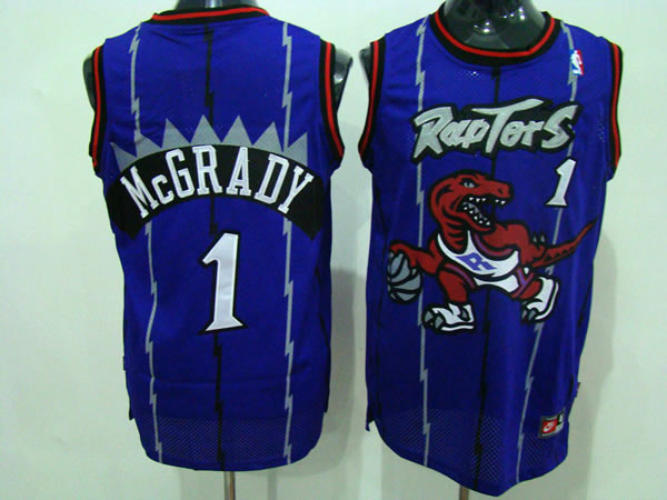 NBA Toronto Raptors 1 Tracy McGrady Authentic Purple Jersey